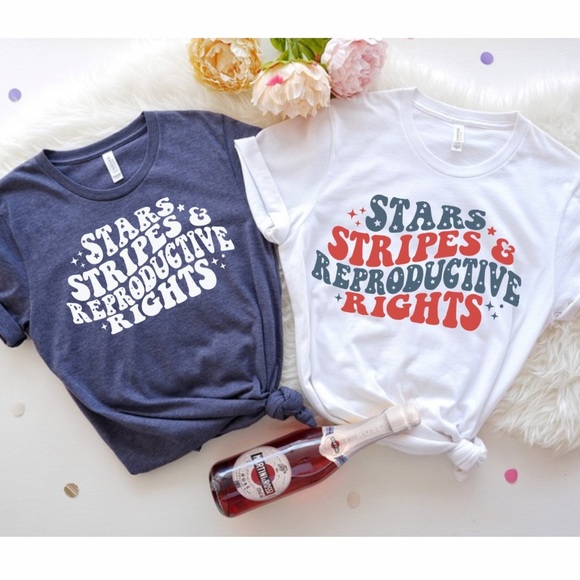 Stars and stripes reproductive rights shirt, Feminist July 4th Shirt S-5X - Picture 3 of 4